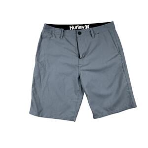 Hurley Mens Gray Skate Shorts Size 31 Flat Front Performance Hybrid Shorts